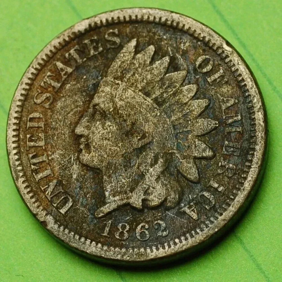 🌟1862 Indian Head Cent Penny 1c Lot w545🌟CIVIL WAR ERA COIN - Picture 1 of 2